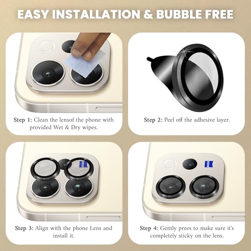 Image of FIRST MART Black Camera Ring Guard Protector for Vivo V70 Elite and V70 | Tempered Glass with Metal Alloy Rings, HD Clear, Scratch Resistant, Case-Friendly | Pack of 1