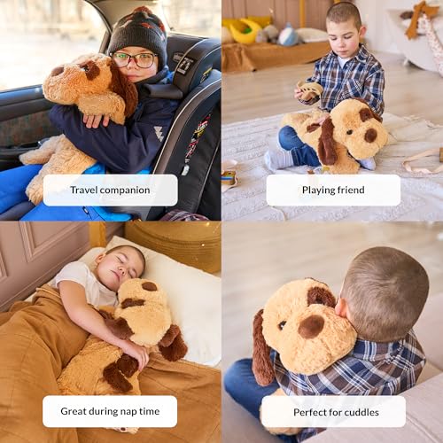Image of ODOXIA Weighted Stuffed Animal for Anxiety | 5 Lbs | Calming & Comforting | Dog Stuffed Animal Sensory | Weighted Plush Toy | for Adults and Kids | Includes Carrying Bag