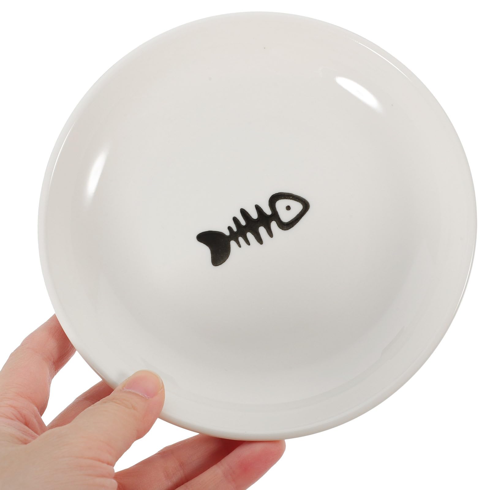 ifundom 3pcs Gamelles Céramique pour Chat Bol Peu Profond et Large Bol Alimentaire Antidérapant pour Chatons