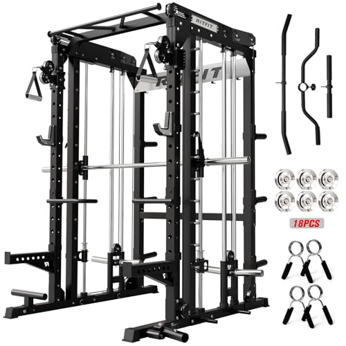RitFit M2 Smith Machine with with Cable Crossover System, 3D