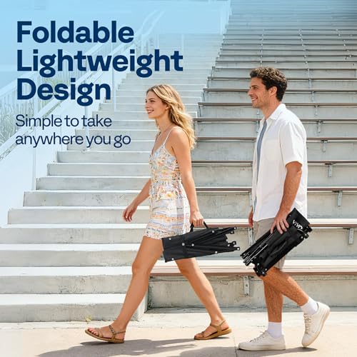 Image of VIVOHOME Ultra-Compact Folding Stadium Seats with Back Support