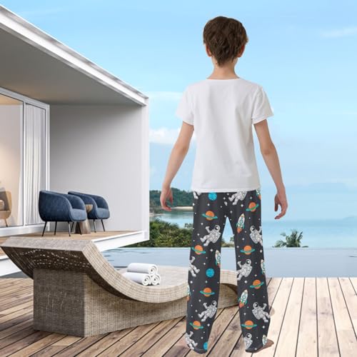 visesunny Boys' Pants Cartoon Space Rocket Planet Star Jogger Pants Elastic Waist Long Bottoms Trousers with Pockets3