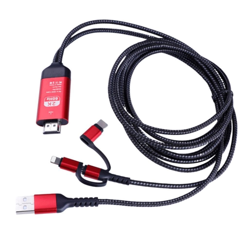 MERISHOPP® Universal HDTV Cable 3 in 1 Display Adapter HDMI Cable For iOS For Android|HDMI Cable |High-Speed HDMI Cable |4K HDMI Cable |HDMI Cable 2.0 |HDMI Cable 4K |HDMI Cable (B0D59YVZ2N) Amazon Price History, Amazon Price Tracker