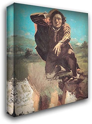 The Desperate Man 20x22 Gallery Wrapped Stretched Canvas Art by Gustave Courbet