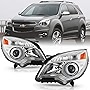 ACANII - For [Halogen Model] 2010-2015 Chevy Equinox Projector Headlights Headlamps Assembly Replacement Set Left+Right