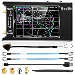 Seesii LiteVNA Analizzatore di Rete Vettoriale 50kHz-6,3GHz Aggiornato, 4'' Analizzatore di Antenna con Slot MicroSD, Misurare i Parametri S HF VHF UHF SWR Ritardo di Fase Smith Chart