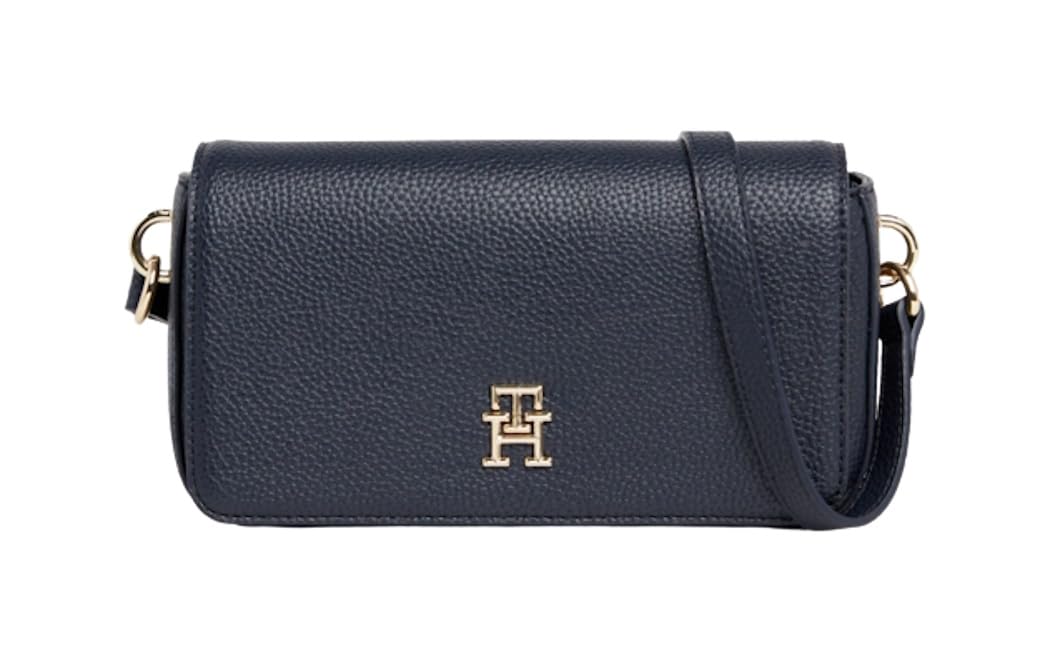 Tommy Hilfiger Women’s Small Emblem Flap Crossbody Bag, Blue (Space Blue), One Size
