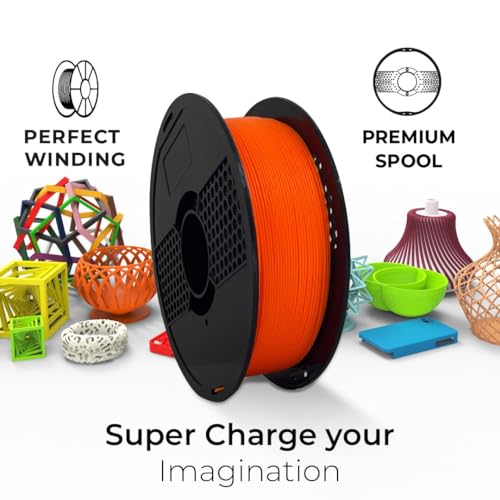 Image of NFIL3D 1KG Net rpla Orange 3D PrinterFilament | Filaments for 3D Printer| 1.75mm| Accuracy + /- 0.015mm | 1000g 3D Filament, 250g Spool & 350g Packaging Weight (Total Weight 1.6KG)