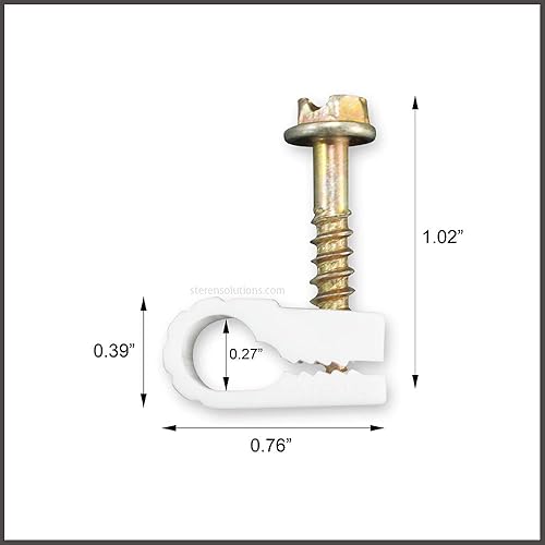 Miniatura 7 de STEREN Clips coaxiales para cables - Soporte para cables - Clips de alambre - Clips laterales para colgar - Soporte de cable para escritorio