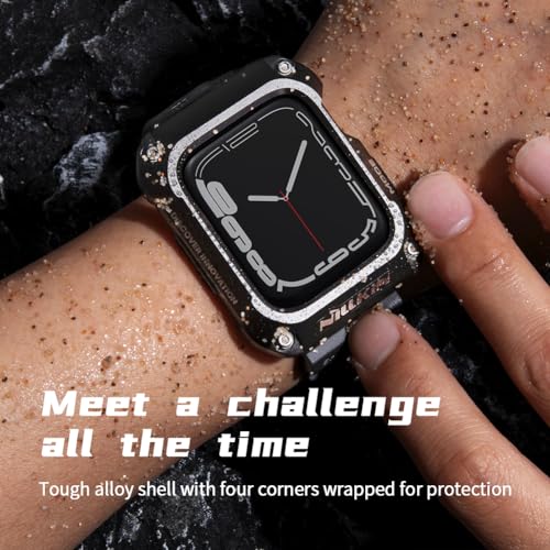 Image of Nillkin DynaGuard Wristband Case Compatible with Apple Watch Series 45mm /7 /8 (Grey Green)