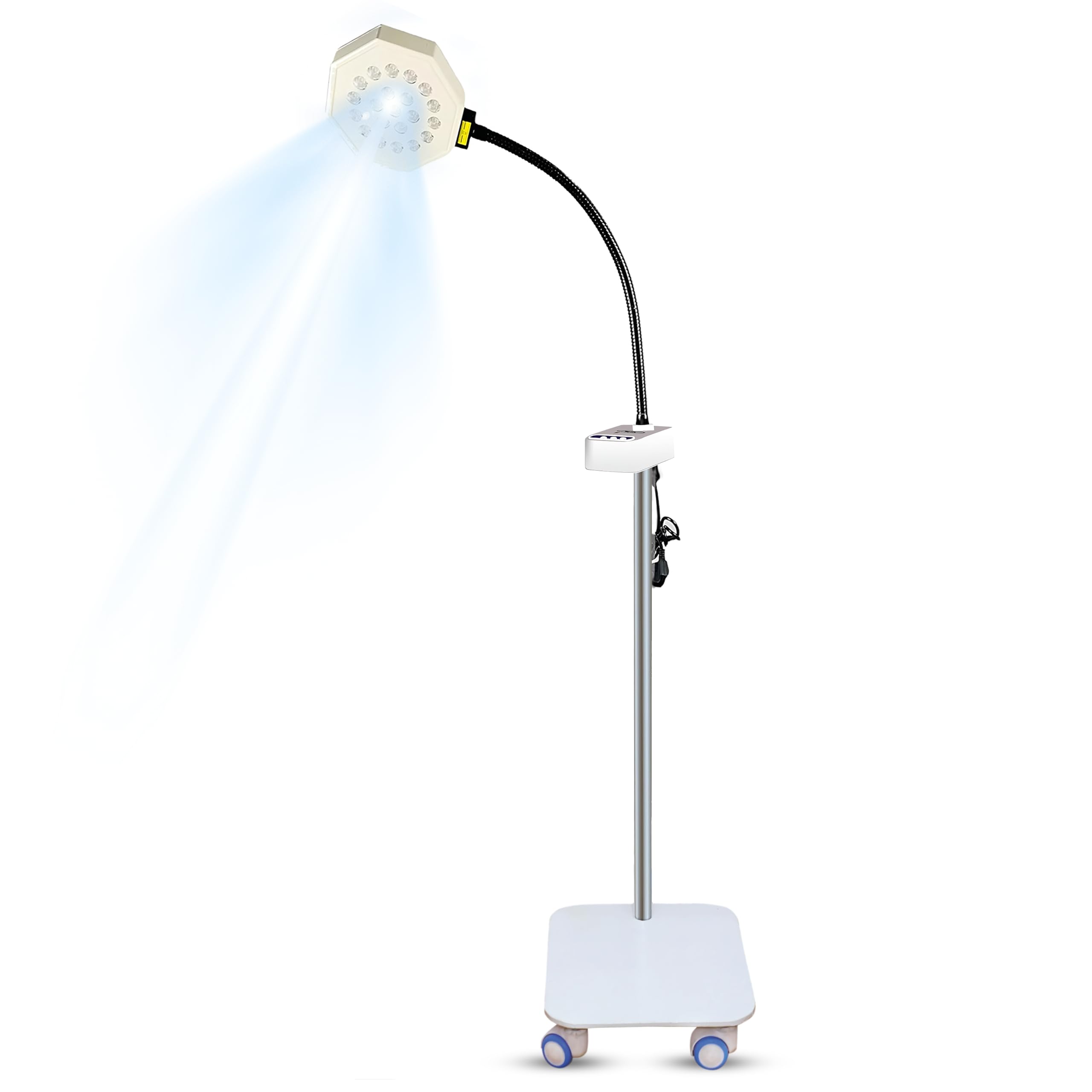 Texum Hexa Shape LED O.T. Light Standing Spot Type Surgical Light 90000 Lux for Precise Inspection and Medical Procedures (21 LED Spotlight) Metal