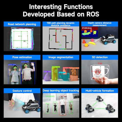 Image of Yahboom ROS2 Robot Car Ackerman Steering Chassis,AI Visual Recognition Embodied Intelligence AI for Jetson Nano B01 4GB,User Manual Included(Ultimate Ver with Nano-4GB)