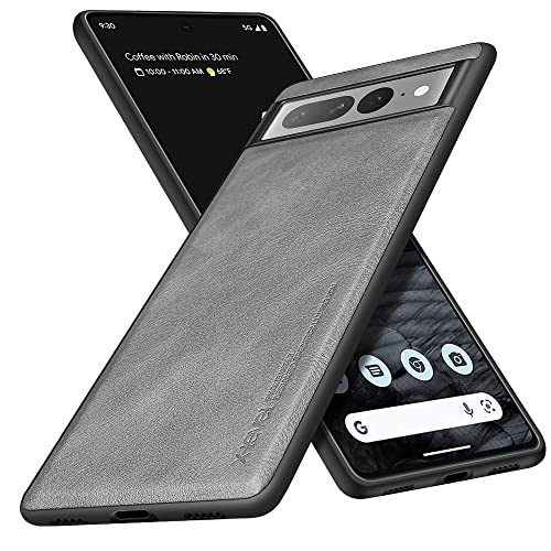 Image of X-level Google Pixel 7 Pro Case 5G Ultra-Thin Slim Premium PU Leather Elegant Soft TPU Bumper Shockproof Protective Cases Phone Cover for Google Pixel 7 Pro 2022(Gray)