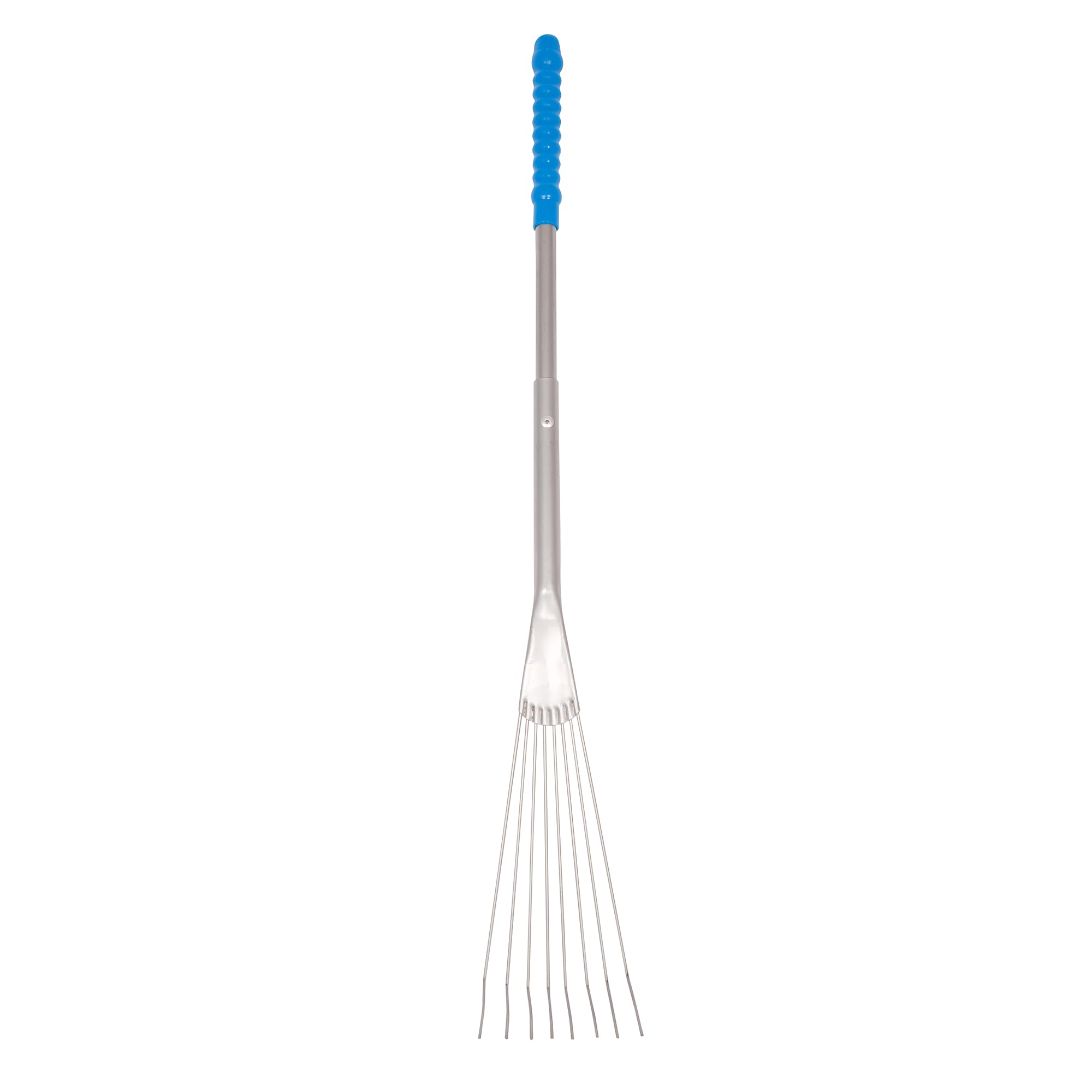 Red Gorilla Metal Garden Rake Blue Long Extended Handle for Mucking Out Stable Yard 76cm