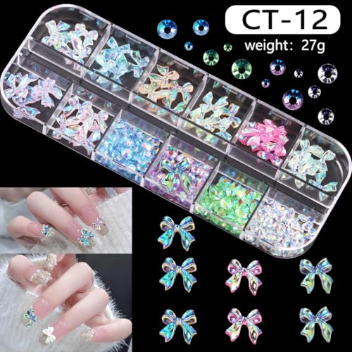 Ruiaqer Colorful Nail Charms - Butterflies & Stars - Image 3