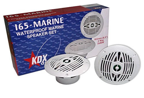 KDX-Audio 165-Marine - Juego de Altavoces para embarcaciones, Color Blanco