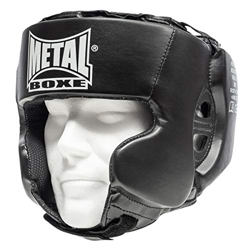 METAL BOXE Casque de Boxe Noir Senior