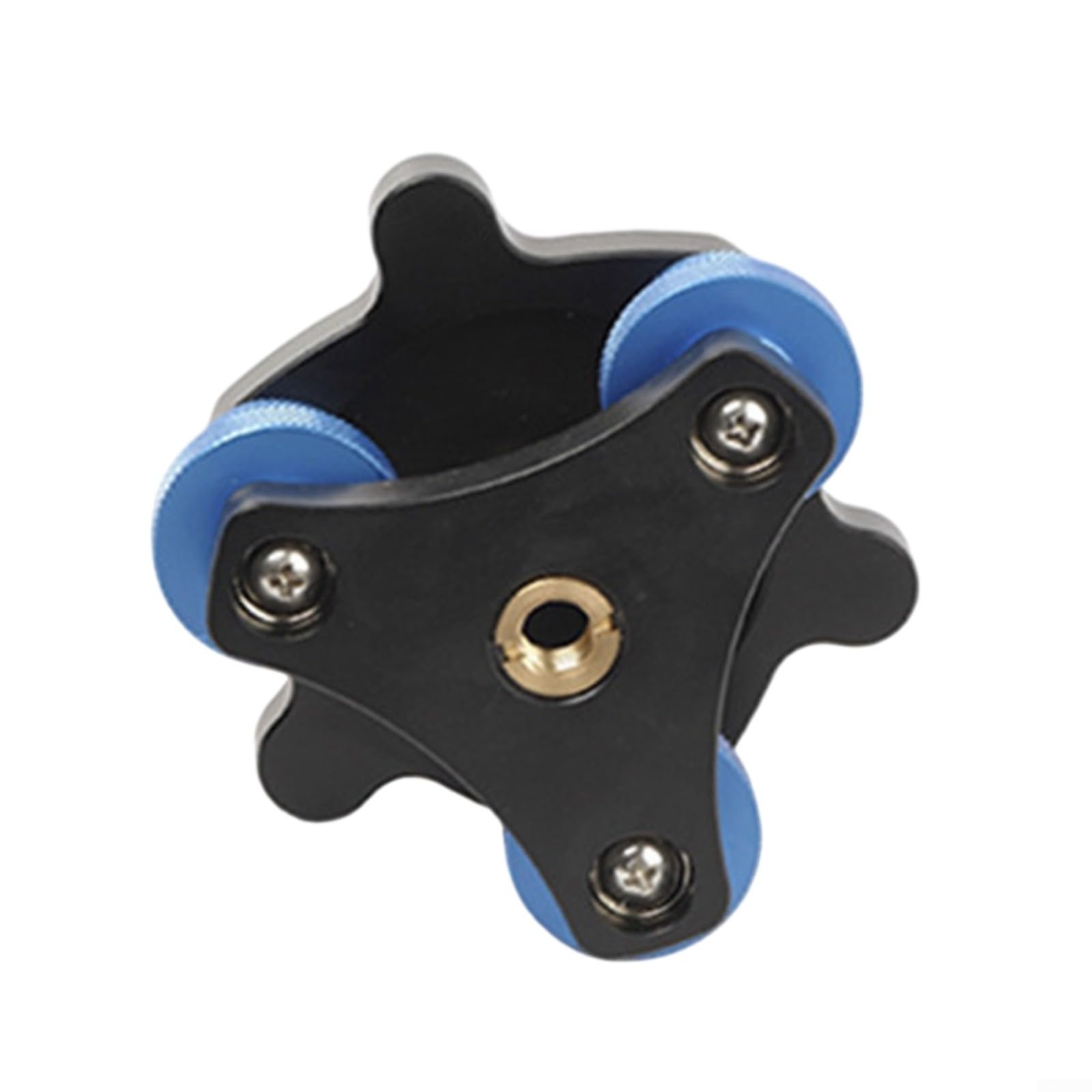 Base de nivelación de trípode ajustable de alta precisión para cámaras SLR, plataforma horizontal de aleación de aluminio, diseño compacto de 6 x 6 x 8 cm para fotografía de viaje, color negro