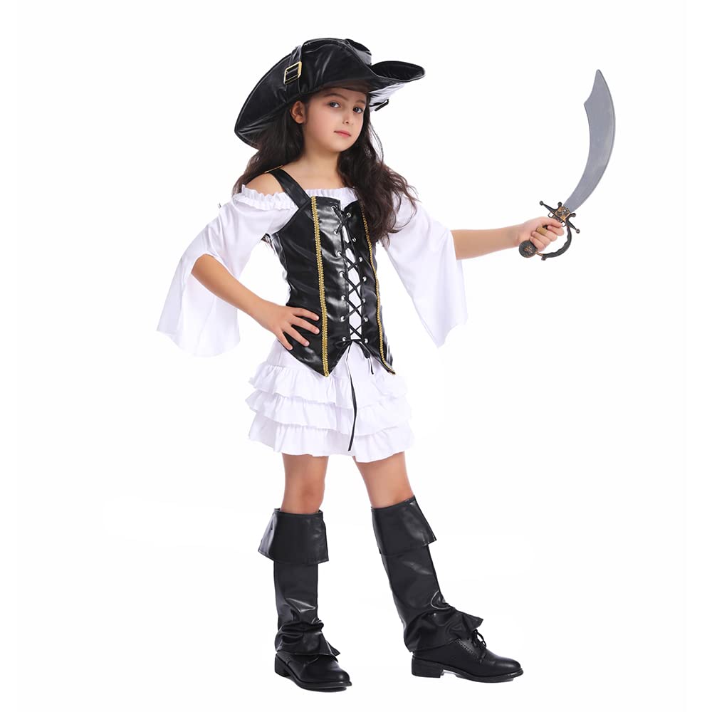 PGOND Cute Pirate Girls Halloween Dress up Costume