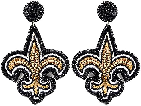 Fleur De Lis Seed Bead Post Earrings - Image 4