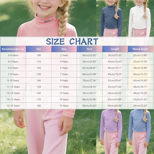 Girls Fleece Sweater Long Sleeve Mock Neck Pullover Tops Fall Winter Warm Sweatshirts 2-17 Years2