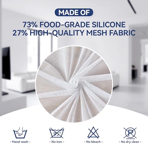 Foboull Silicone Mattress Slide Stopper and Gripper, 5X Anti - Slip, Non Slip Mattress pad,Keep Bed and Topper Pad from Sliding for Sofa, Couch, Chair Cushion, Mattresses, Easy Trim Pads, Twin