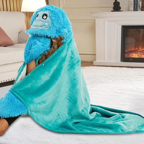 Couverture dinosaure portable cape flanelle couvre-lit