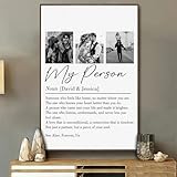 Wrappiness Personalized Poster for Couple - Custom Photo My Person Poster, Romantic Portrait Orientation Wall Art for Couples, Custom Gift for Anniversary, Wedding, Valentine’s Day, Home Decor Keepsake