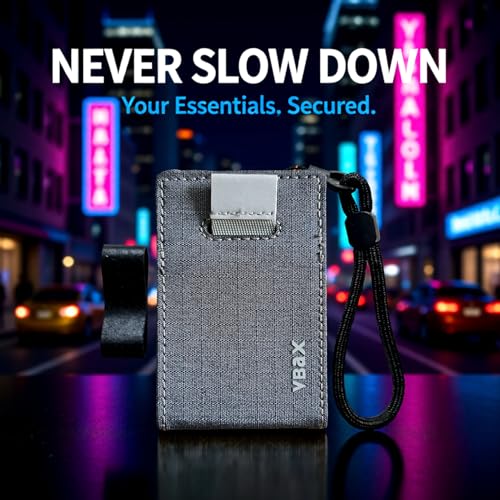 Image of RFID Minimalist Slim Wallet for Men and Women, Holds Up to 12 Cards, Cash, Key Thin and Lightweight Credit Card Holder (Grey Microfiber - Arctic Edition)