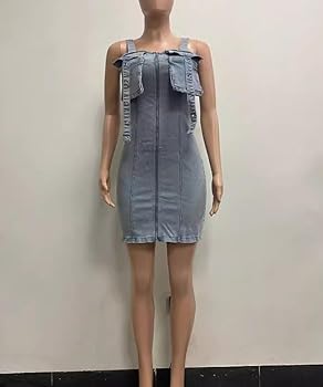 Amazon.com: Glkaend Women Casual Stretch Denim Dress Fashion