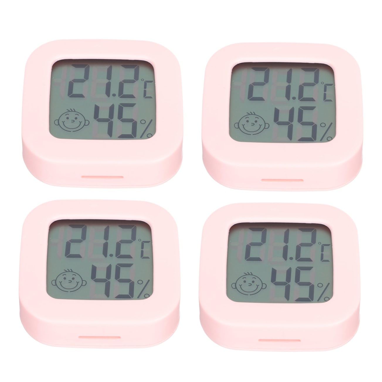ibasenice 2 ensembles Thermomètre Et Hygromètre Pour Chambre D'Enfant Affichage Numérique Électronique Température Et Humidité Petit Format 4 pièces * 2 Couleur Aléatoire