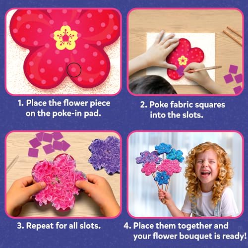 Image of Skillmatics Poke-in Art - Flower Bouquet, DIY Craft Kits, Mess-Free Fun for Kids, Creative Activity, Gifts for Girls & Boys Ages 4, 5, 6, 7, 8, 9