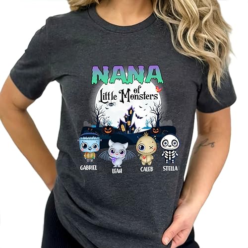 Personalized Grandma Monster Shirt, Nana Halloween Shirt, Nana Shirts for Halloween, Grandma Gift3