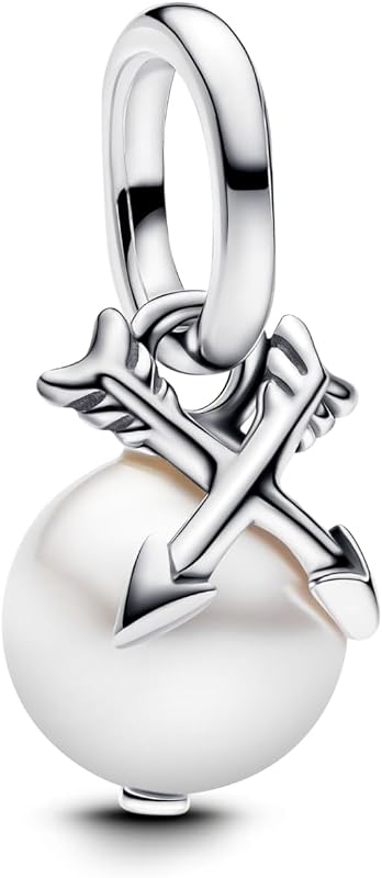 Charm colgante mini con perlas y flechas de Pandora