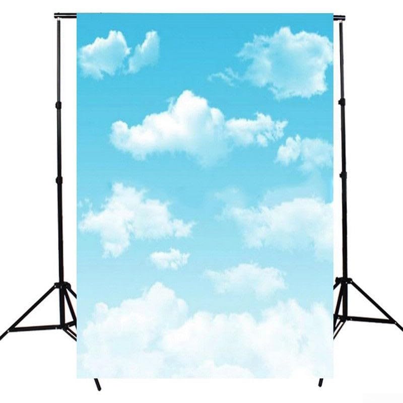 Fondo de fotos de estudio, diseño de nube azul, telón de fondo de tela ligera para fotografía y decoración de fiestas