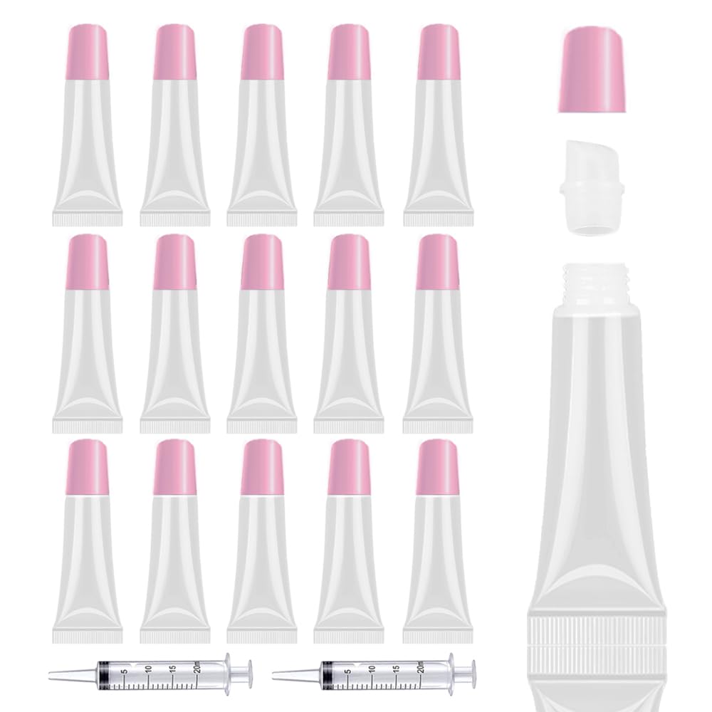 AMORIX Empty Lip Gloss Tubes with Syringes - 50PCS