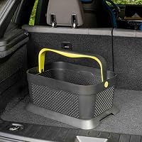 Rati Basket - Grün, Smarter Auto Korb zum Einkauf & Outdoor-Aktivitäten, mit Befestigungsadapter zum Kofferraum, rutschfest und Stabil während der Fahrt I Schwarz, aus 94% Recycling Material – Ansicht 2