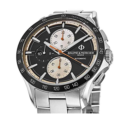 Baume & Mercier Clifton Club Automatic Chronograph Black Dial Steel Men's Watch 104352