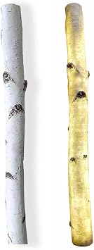 BirchTree Night Light, Faux Birch Trunk, Lighted Birch Tree for Indoor Outdoor Christmas Halloween Easter Tree Home Party Wedding Decor White Birch, 39.37" Height
