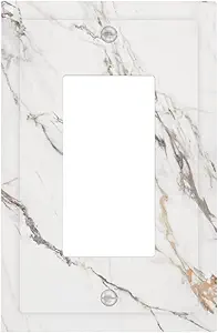 Decorative Outlet Covers Modern Grey Gold Marble Texure 1 Gang Rocker Light Switch Cover Plate Single Decora Light Switch Covers Wall Plate Faceplate for Kitchen Bathroom Home Decor