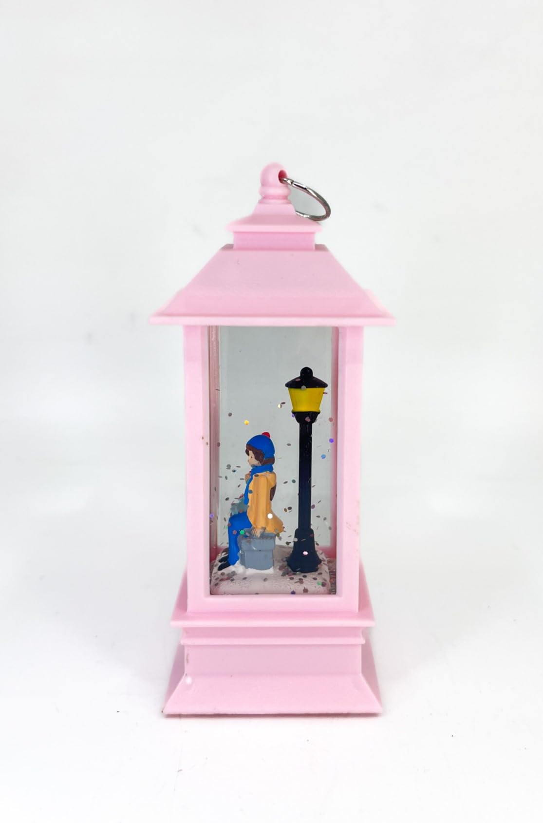 Romantik Kış Masalı Işıklı Kar Küresi - Sevgililer Pembe