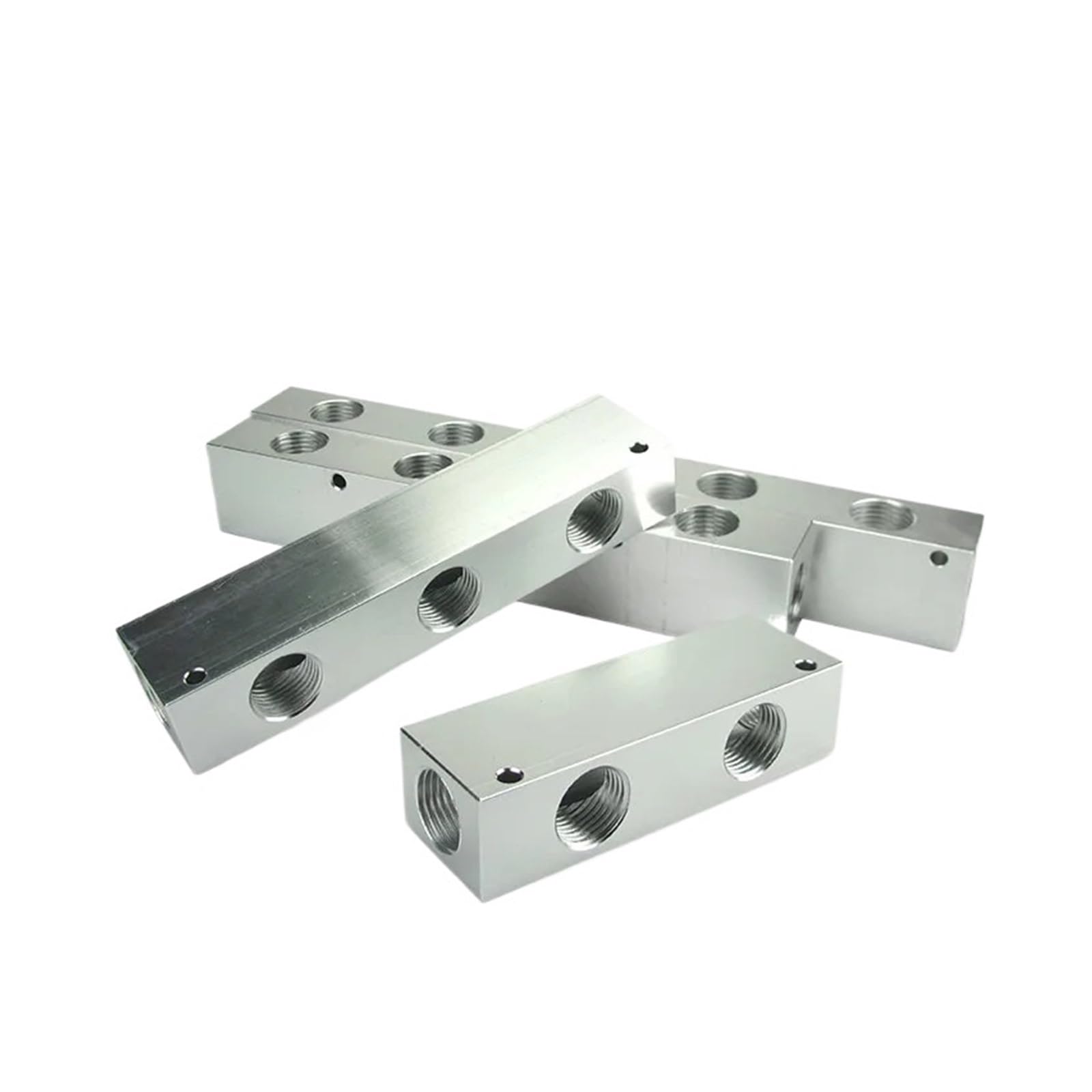 1/2 "BSP gwint żeński 27x36mm 2-10 sposobów 4-12 portów solidny aluminiowy rozdzielacz pneumatyczny rozdzielacz bloku dystrybucji powietrza(5 Ways 7 Ports)