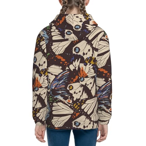 Vector Butterflies Kids Pullover Hoodies Boys Sweatshirts Girls Athletic Clothes with Pocket4
