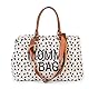 Childhome, Mommy Bag, Wickeltasche, Mutterschaft, Reisetasche, Großes Fassungsvermögen, Wickelunterlage, Verstellbarer Schulterriemen, Unterteilt, Isotherm-Tasche, Kofferdurchführung, Leopard