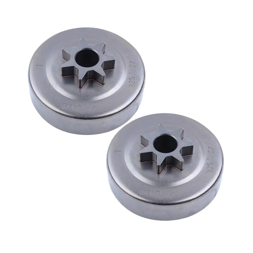 Pieza DE Recambio Kit de piñón de Tambor de Embrague de 7T, 2 Piezas/Lote, .325, Fits con Motosierra MS170, MS180, MS210, MS230, MS250, 017, 018, 021, 023 y 025