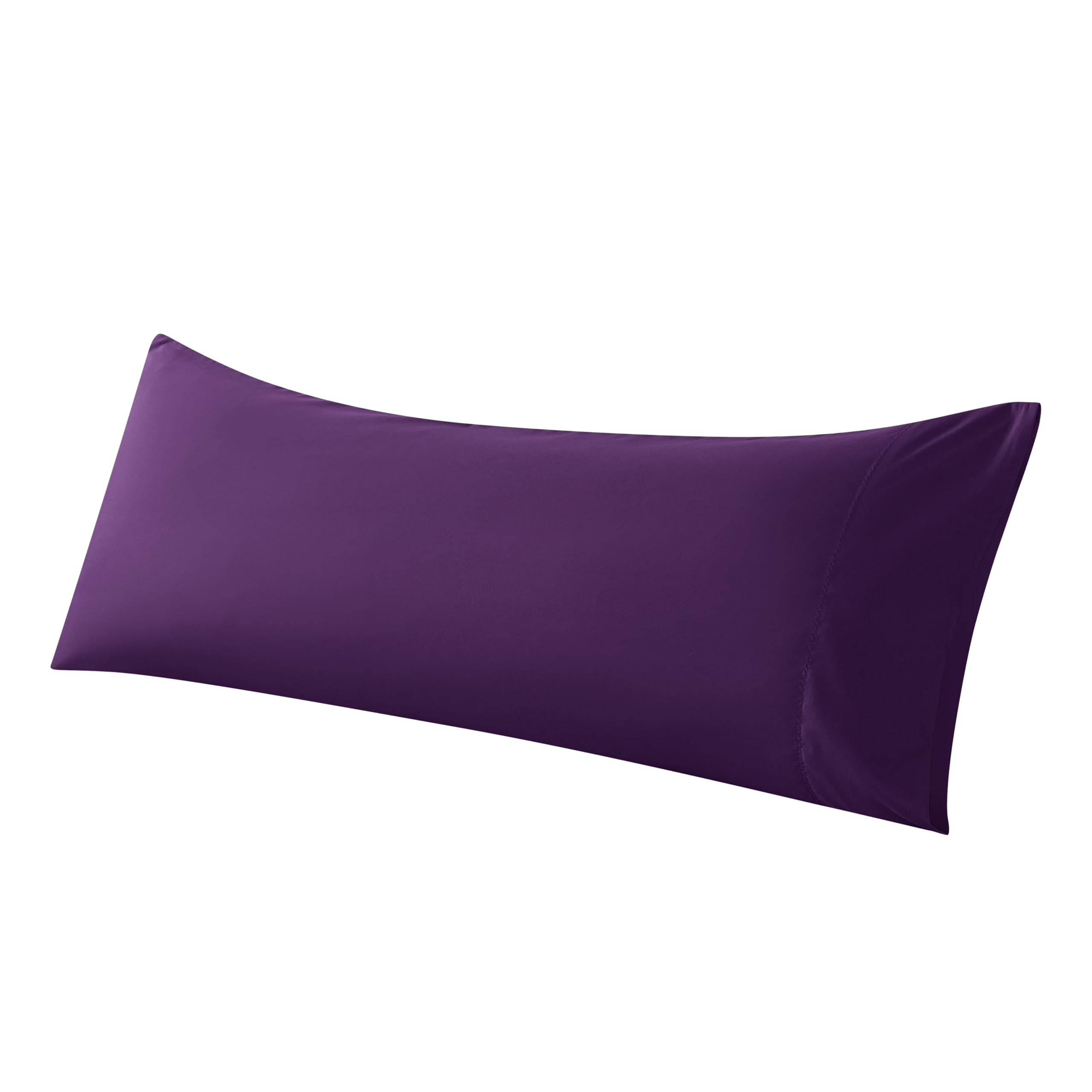 WhatsBedding Body Pillow Cover, Ultra Soft Microfiber Pillowcases, Breathable Long Pillow Case, Envelope Closure - Purple (20x54 inch)
