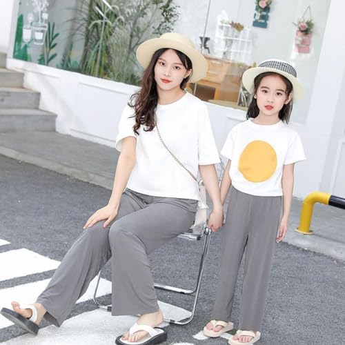 Teens Girls Wide Leg Sweatpants Flowy Palazzo Pants Girls Elastic Waist Loose Cotton Athletic Pants Summer Clothes3