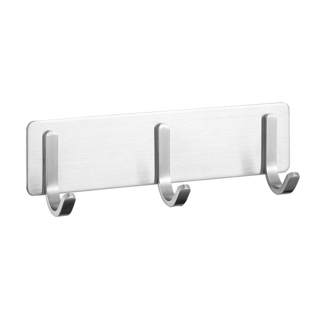DXTFDHB Self Adhesive Hooks, Heavy Duty Hanger, Robe Hooks, Coat Hook, Brushed Finish Stainless Steel for Kitchen Bathrooms