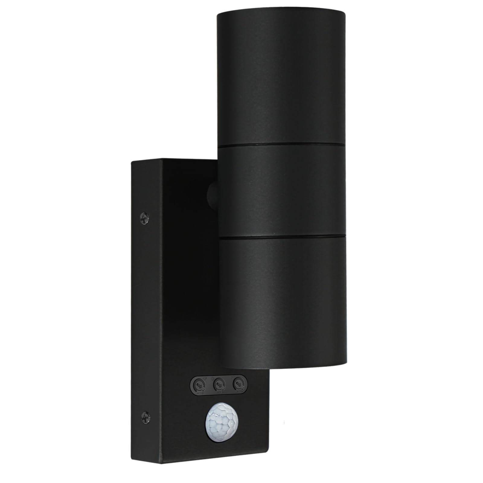 Kerry Black Outdoor Lights With Sensor, Mains Powered, Ip65, Up And Down