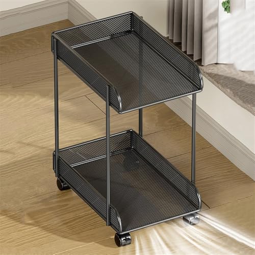 Soporte para CPU Torre Negro 2 Niveles con Ruedas Metal Soporte Móvil para Computadora PC (Pequeño) miniatura 5